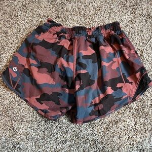 lululemon athletica Camo Shorts - Red and Black